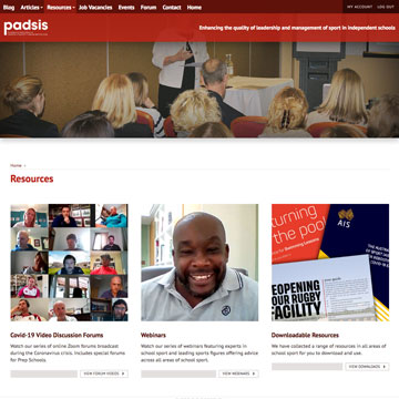 Preview of PADSIS Members' resource area